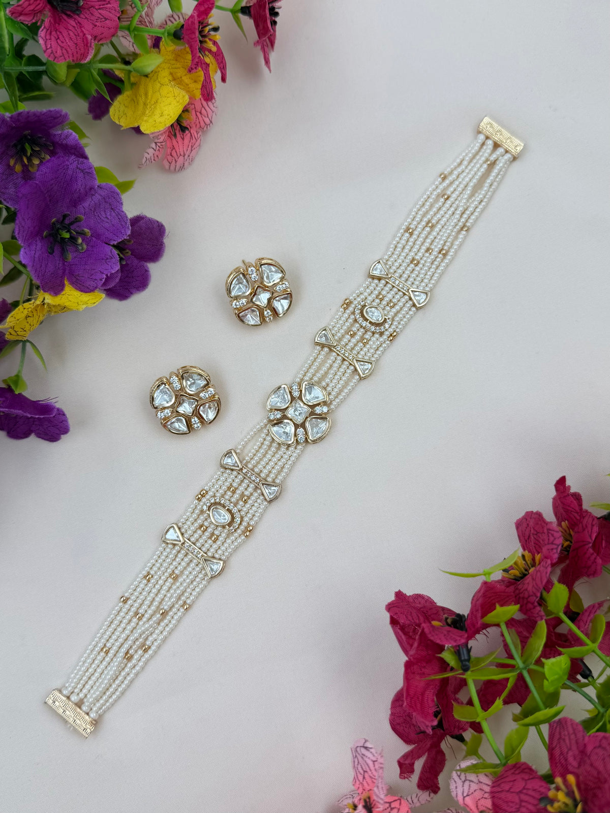 Paakhi Moissanite Choker Necklace Set