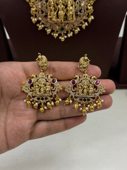 Anagha Premium South Indian Temple Necklace Set
