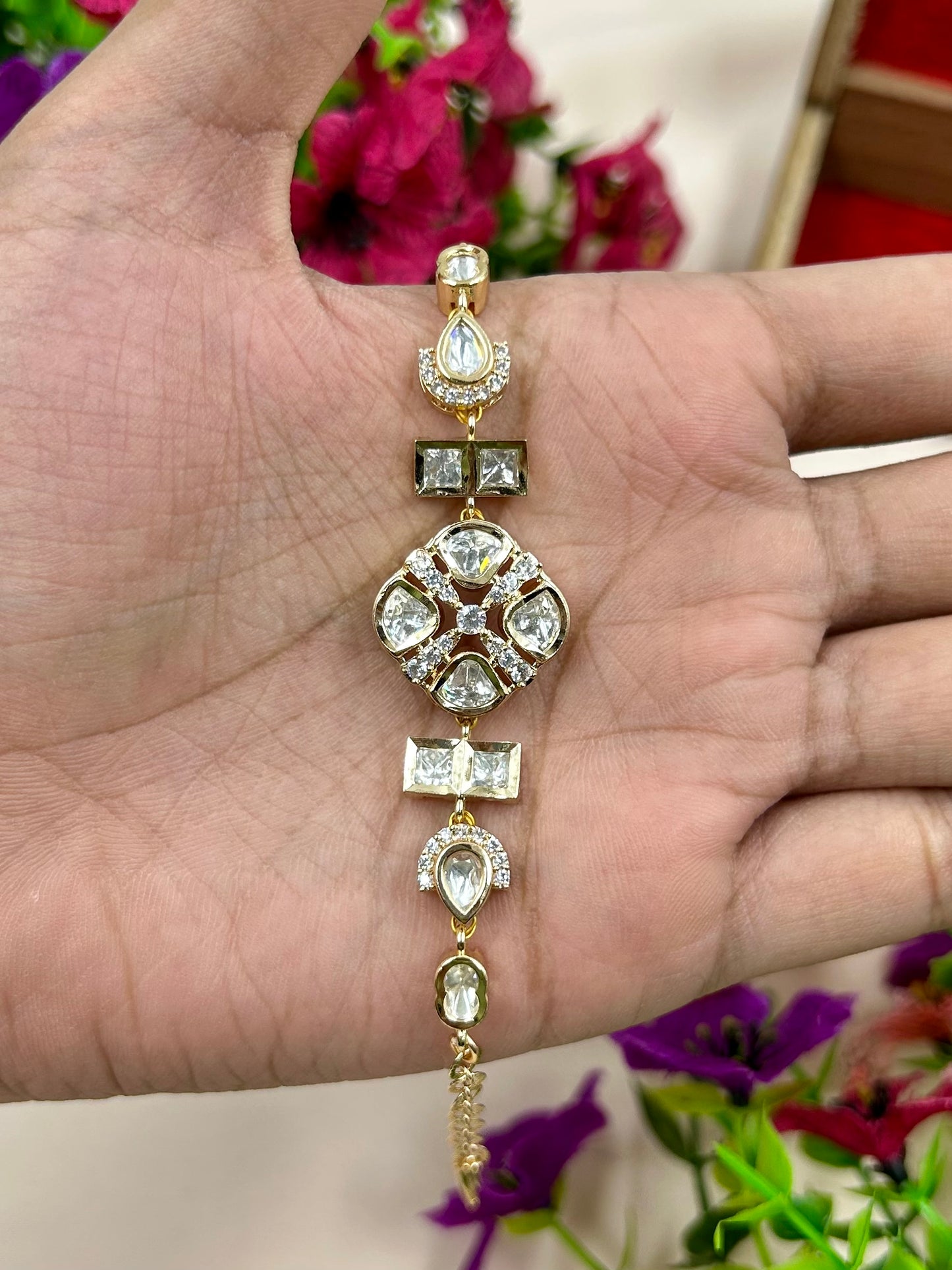 Shrushti Moissanite Bracelet (Adjustable)