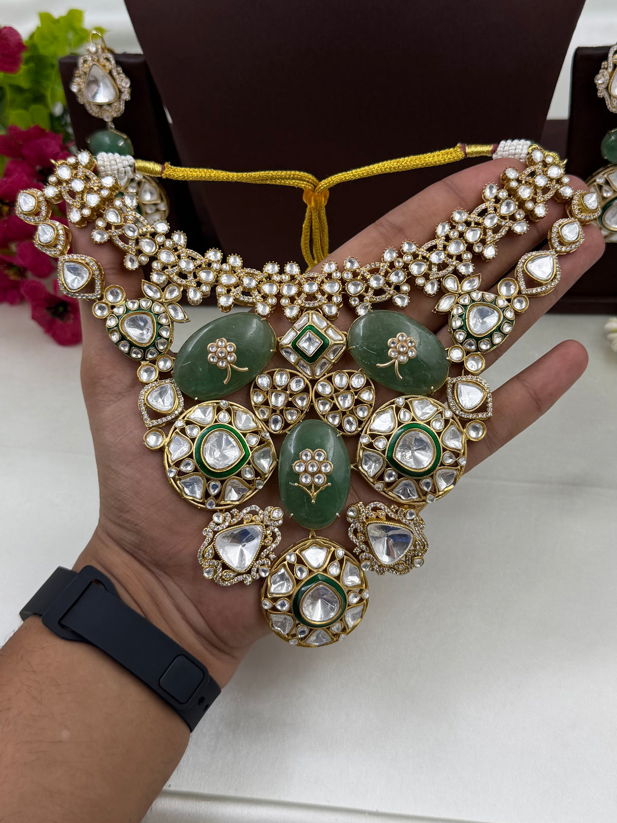 Rashmi Premium Jaipuri Kundan Necklace Set