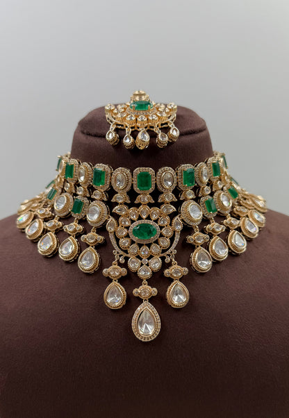 Charita Moissanite Premium Choker Necklace Set