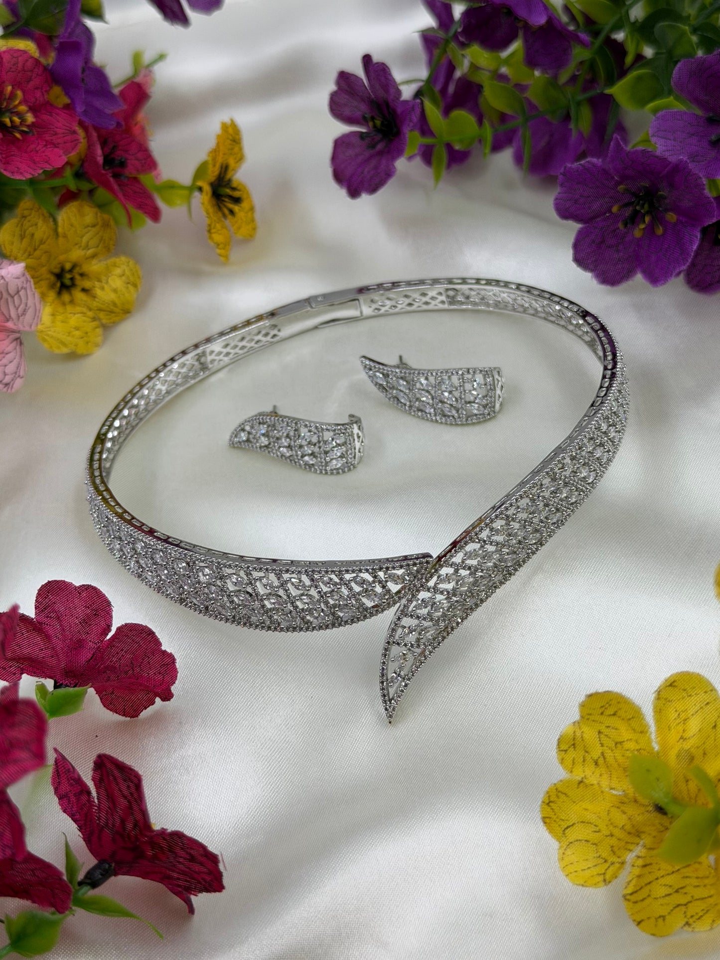 Manju American Diamond Delicate Necklace