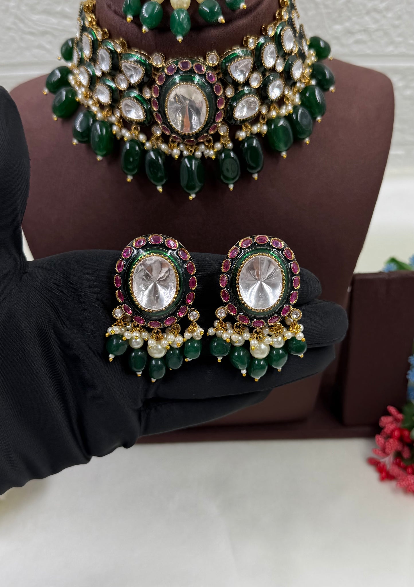 Keshavi Polki Kundan Necklace Set