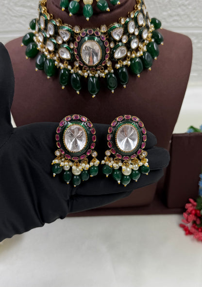 Keshavi Polki Kundan Necklace Set