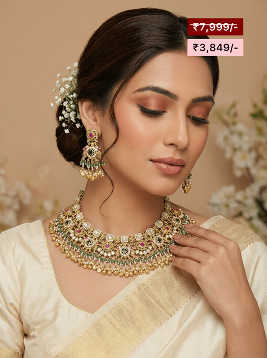 Kriti Heritage Premium Moti Necklace