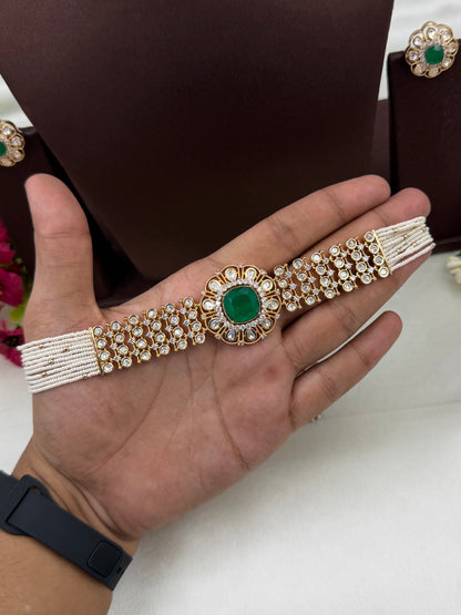 Siya Premium Moissanite Choker Set