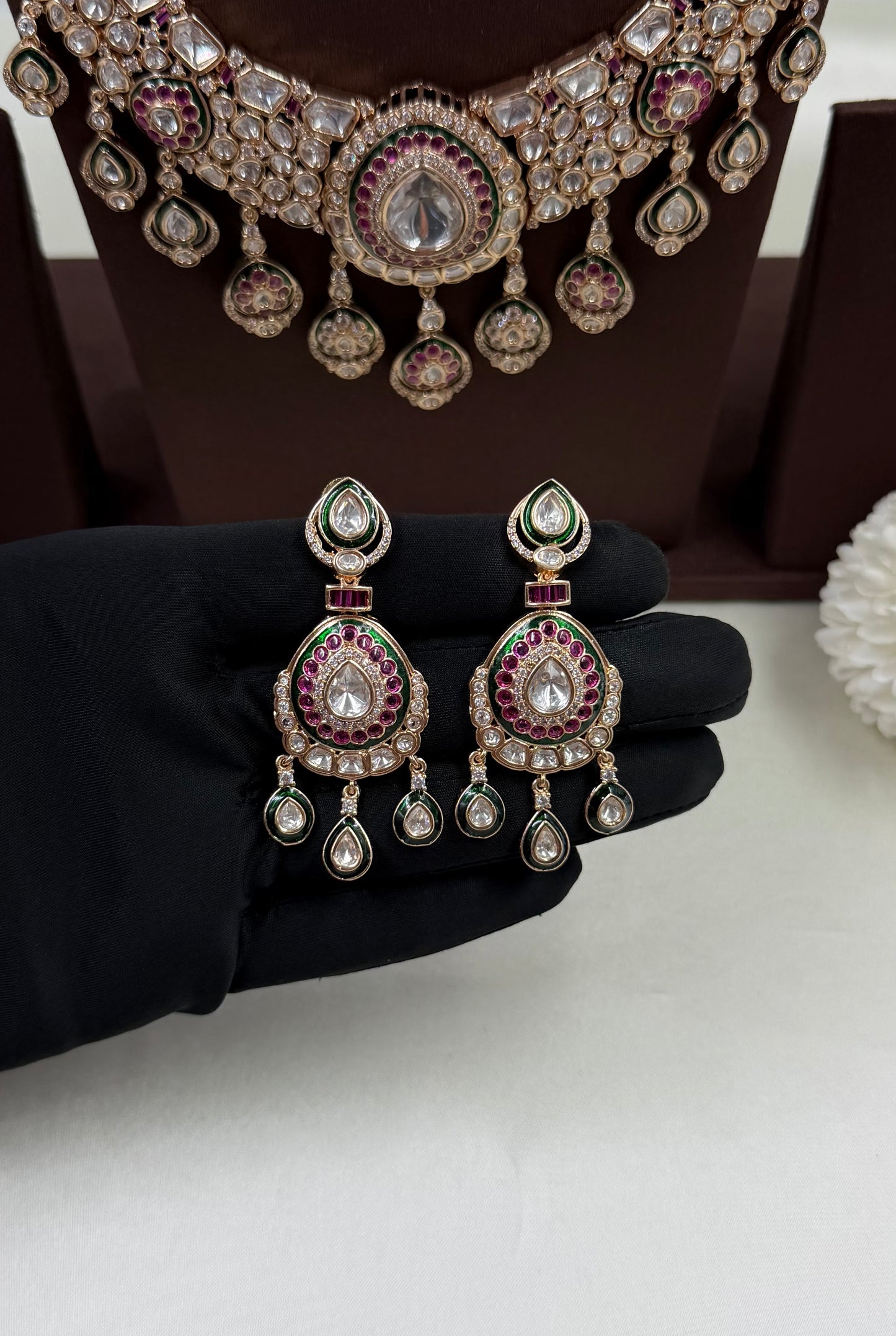Vedika Moissanite Premium Long Necklace