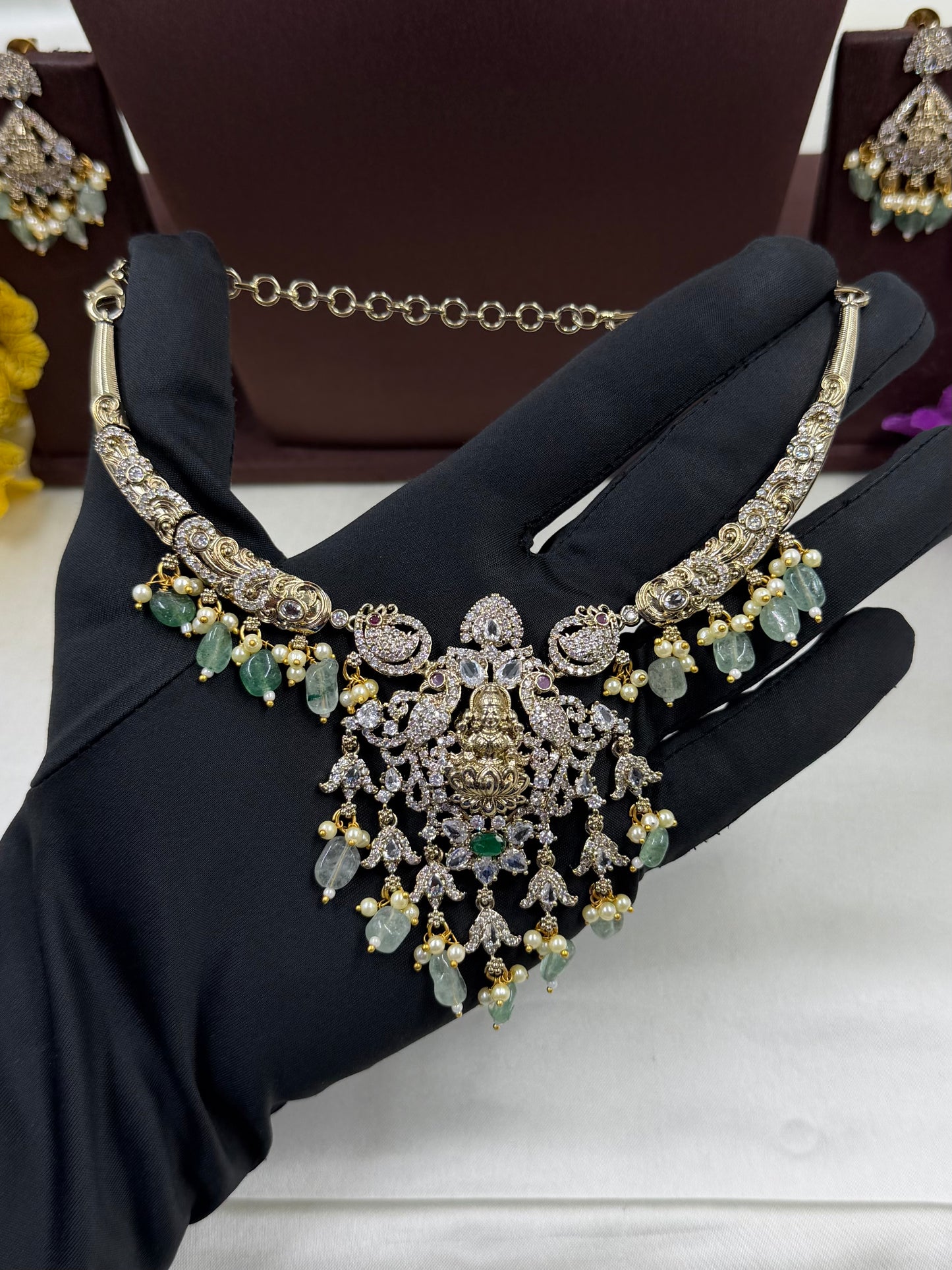 Sayli Traditional Temple Hasli Necklace Set