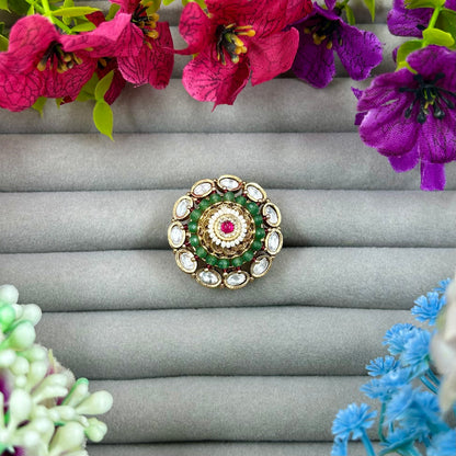 Pooja Heritage Ring (Adjustable)
