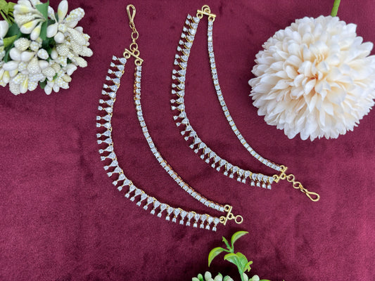 Golden Glint Dimond Ear Chain