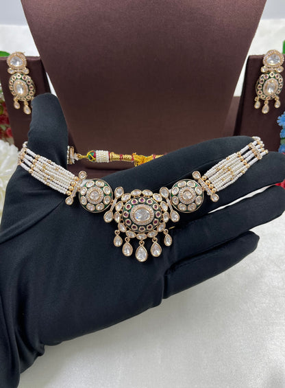 Mitali Moissanite Choker Necklace