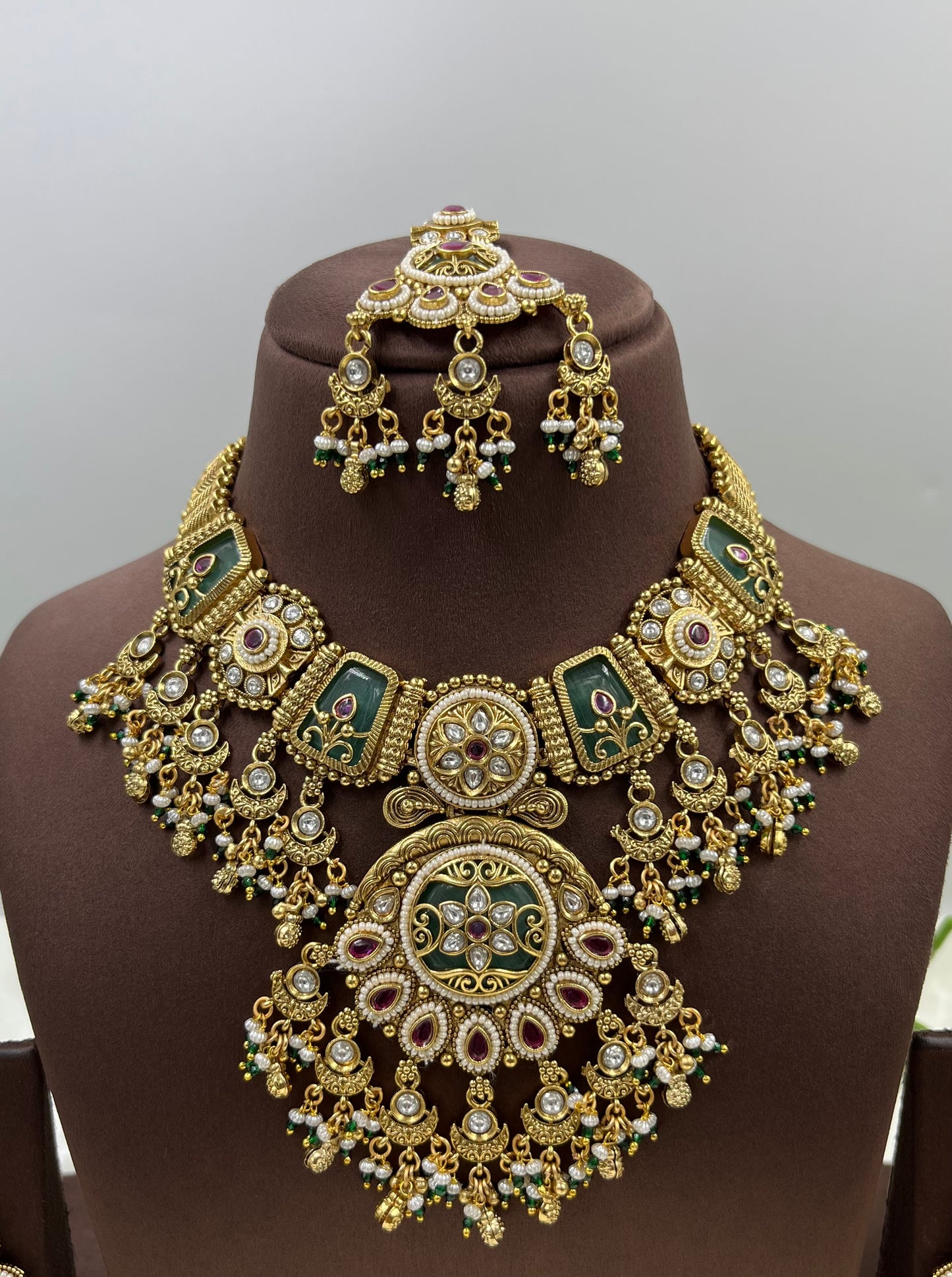 Reena Heritage Antique Gold Necklace