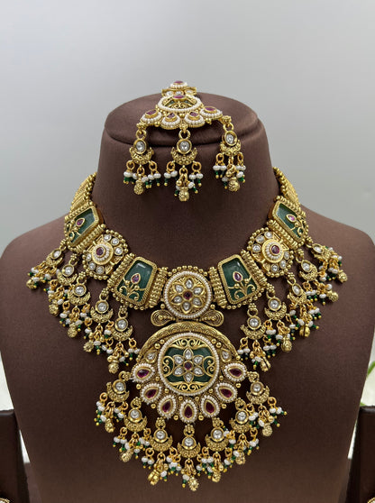 Reena Heritage Antique Gold Necklace