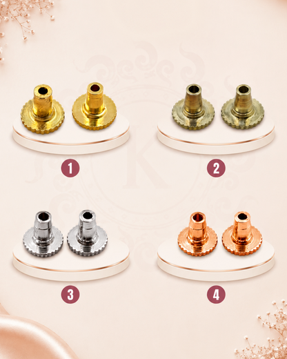 Premium Brass Earring Back Stopper Grip Studs 20 Pcs