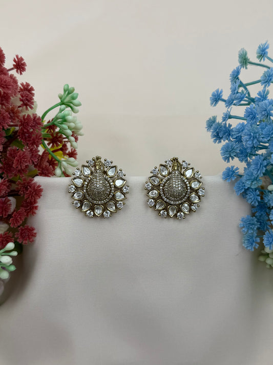 Alina Victorian Moissanite Peacock Earring