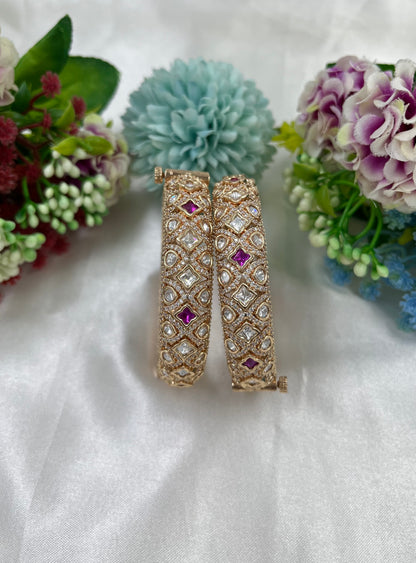 Valoura Moissanite Kundan Bangles
