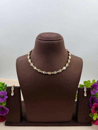 Hansika Moissanite Delicate Necklace Set