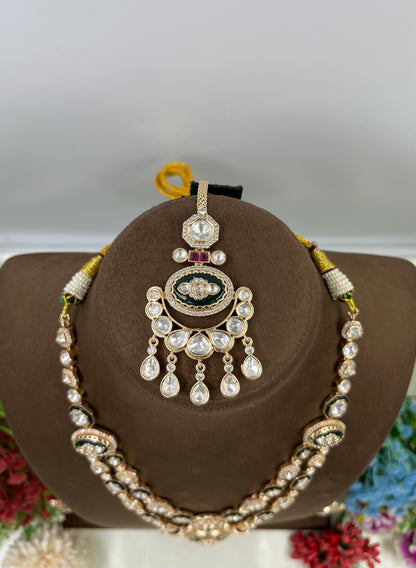 Arisya Moissanite Kundan Necklacel
