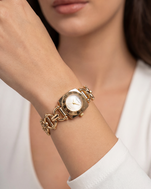 Tarini Gold Stainless Steel Watch (Adjustable)