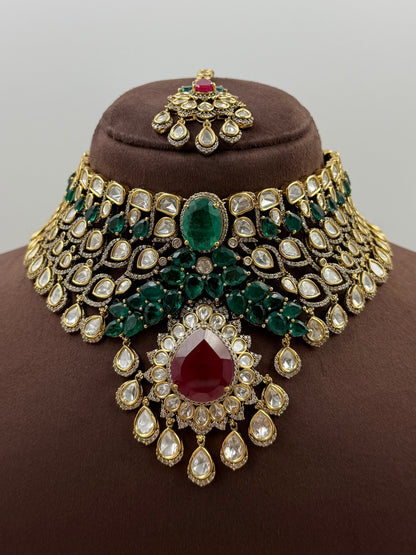 Deepa Premium Victorian Choker Necklace Set
