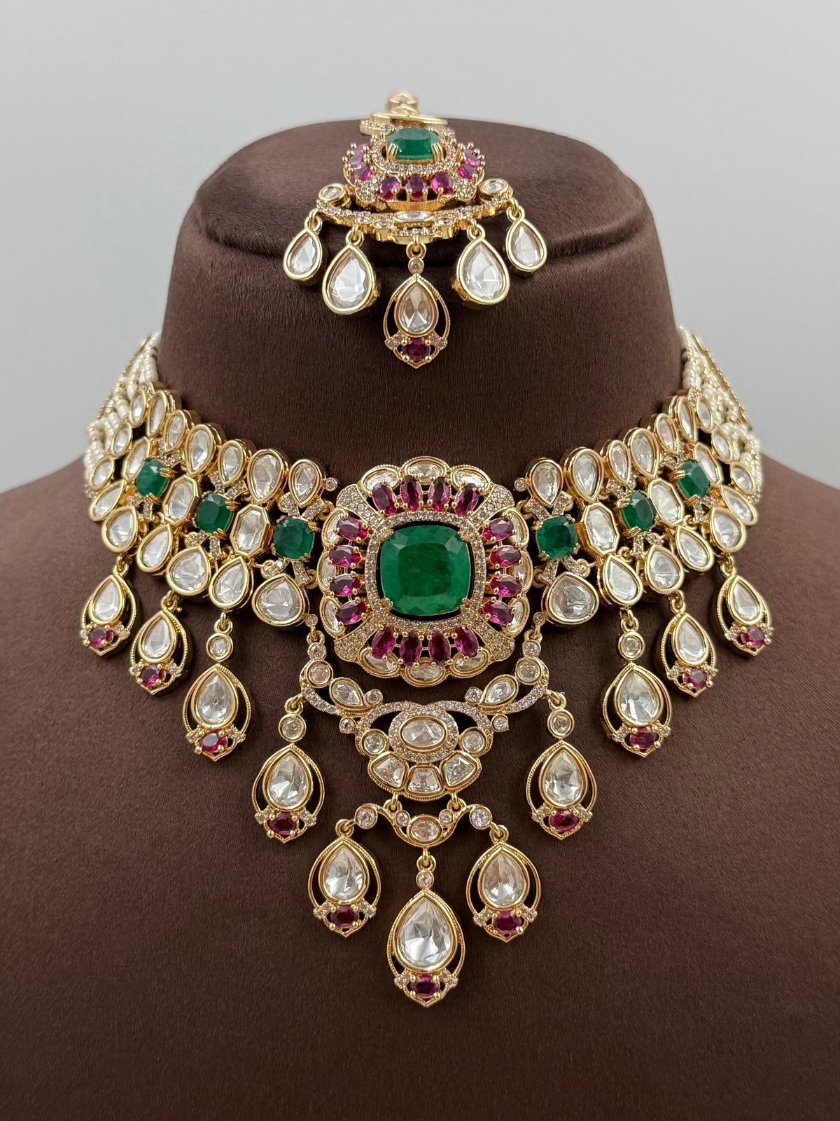 Devika Premium Moissanite Choker Set
