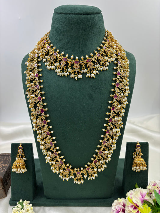 KANCHAN TRADITIONAL GOLD PLATED COMBO SET