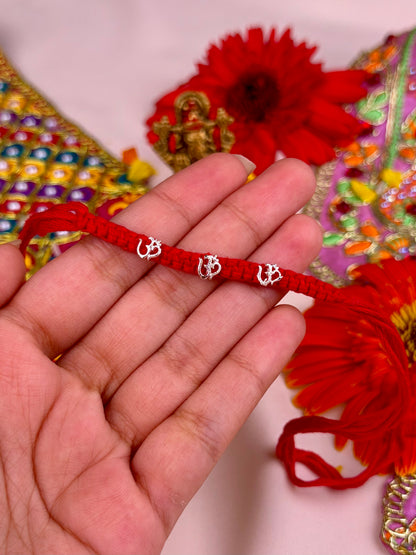 Trinity Om Silver Rakhi