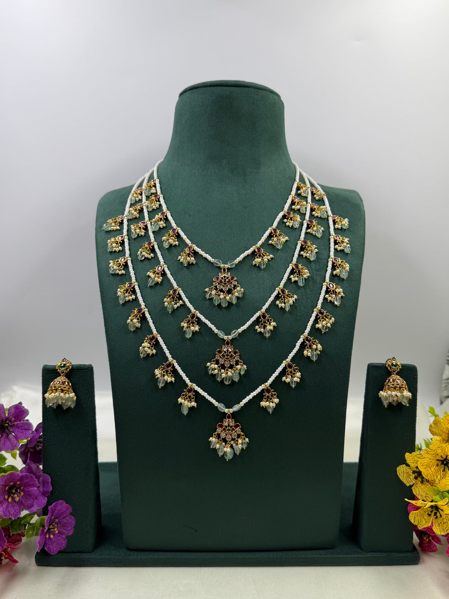 Diana Traditional Three Layering Long Necklace