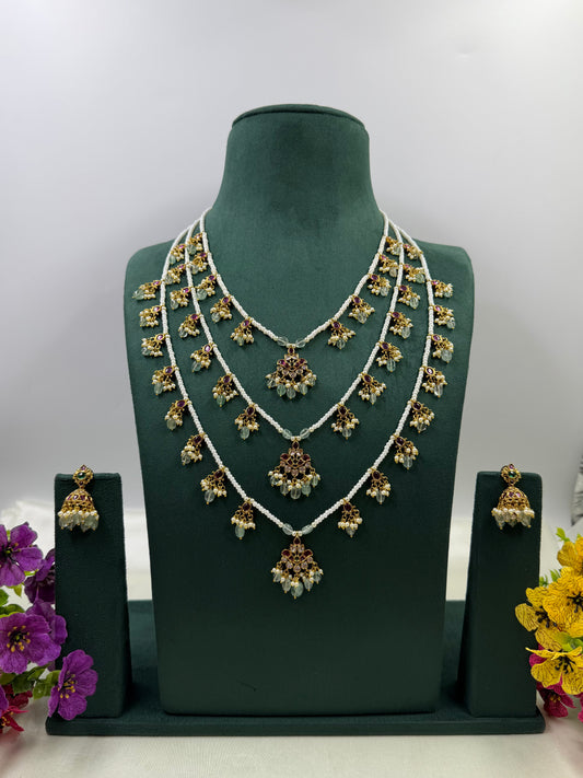 Diana Traditional Three Layering Long Necklace