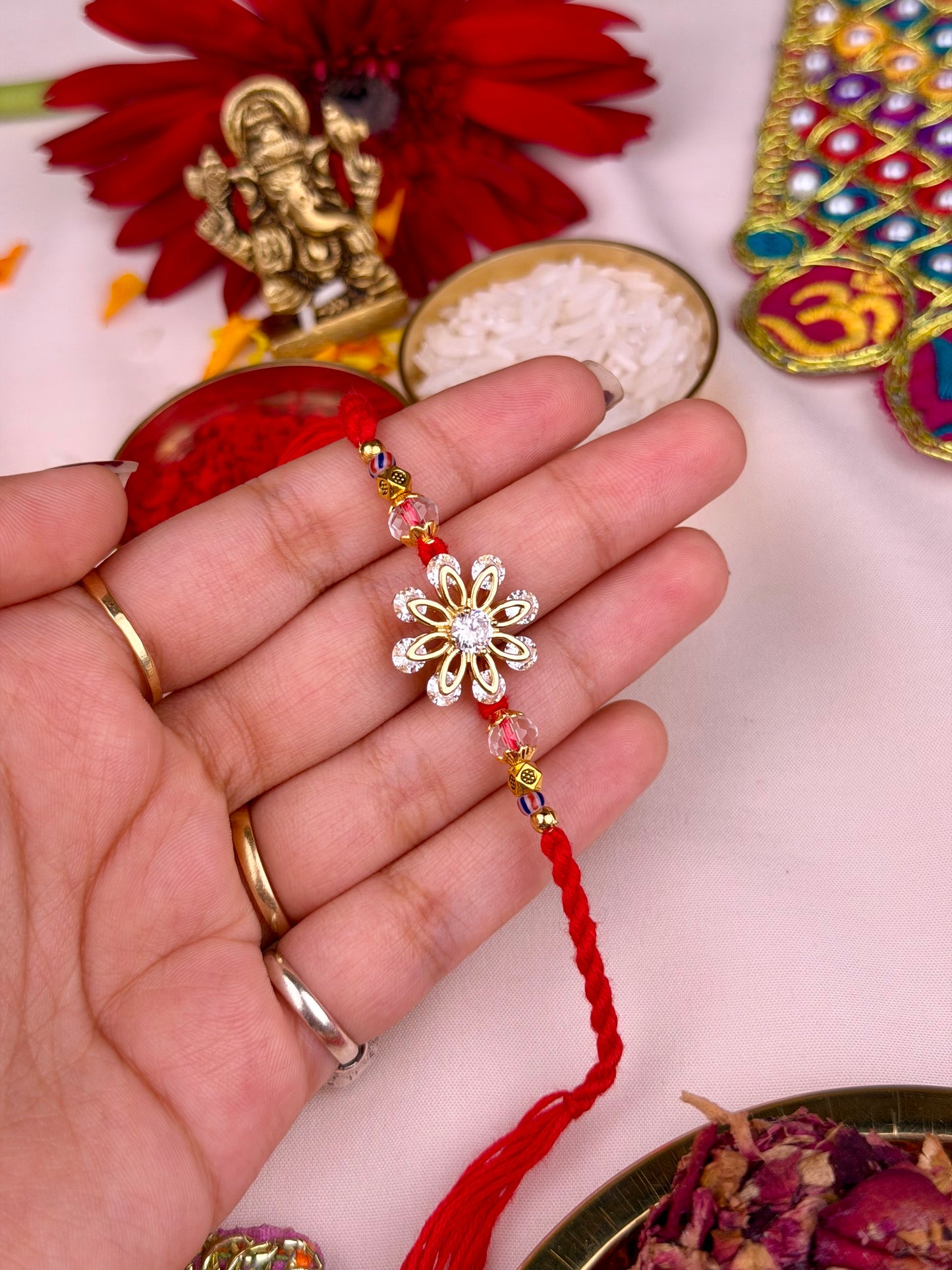Elegant Floral Rakhi