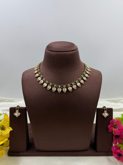 Uma Moissanite Delicate Necklace Set