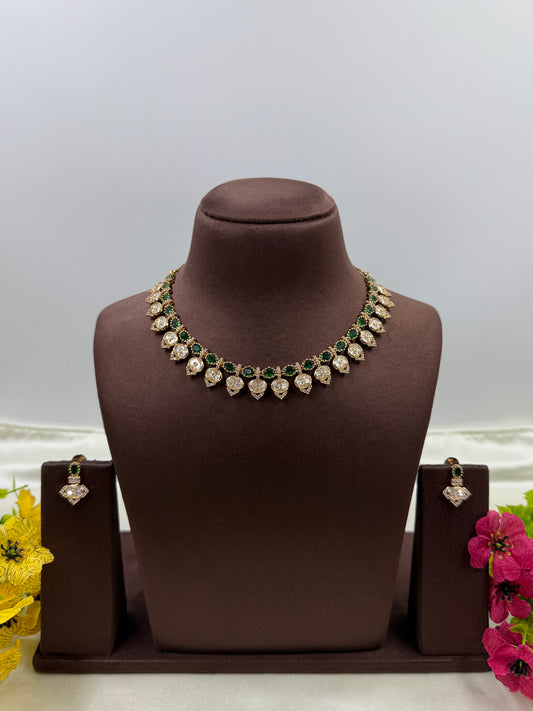 Uma Moissanite Delicate Necklace Set