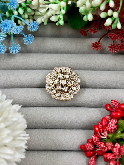 Ruhana Moissanite Kundan Fingering.
