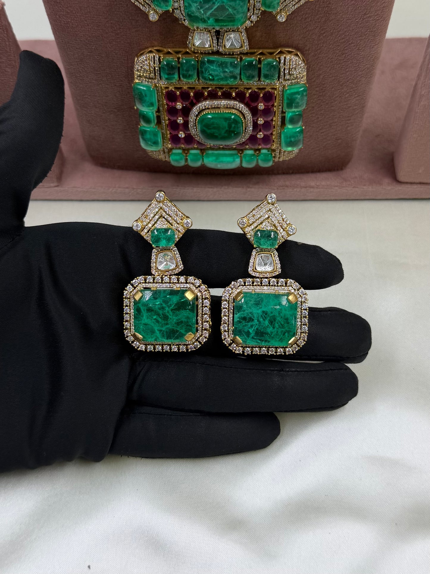 Mallika Royal Jaipuri Kundan Combo Set