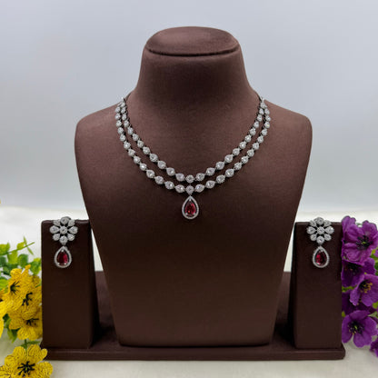 Aarohi American Diamond Delicate Necklace