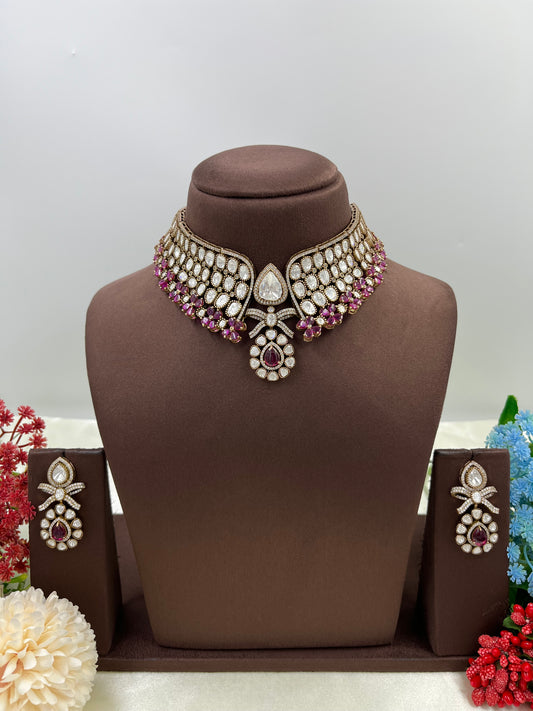 Padmini Premium Moissanite Kundan Choker