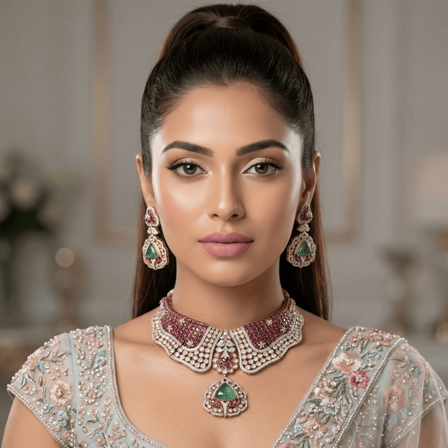 Sheesh Mahal Premium Kundan Necklace