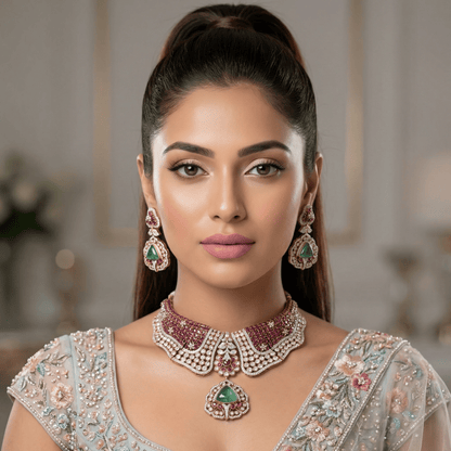Sheesh Mahal Premium Kundan Necklace