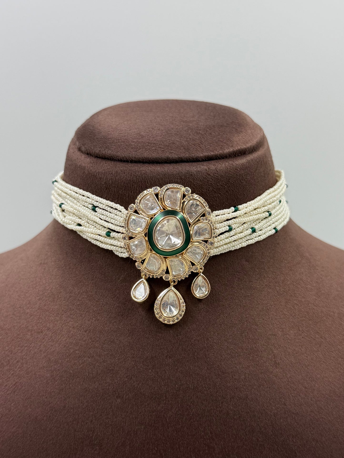 Priya Moissanite Choker Necklace Set