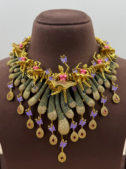 Dancing Doll Multi Colour Necklace Set