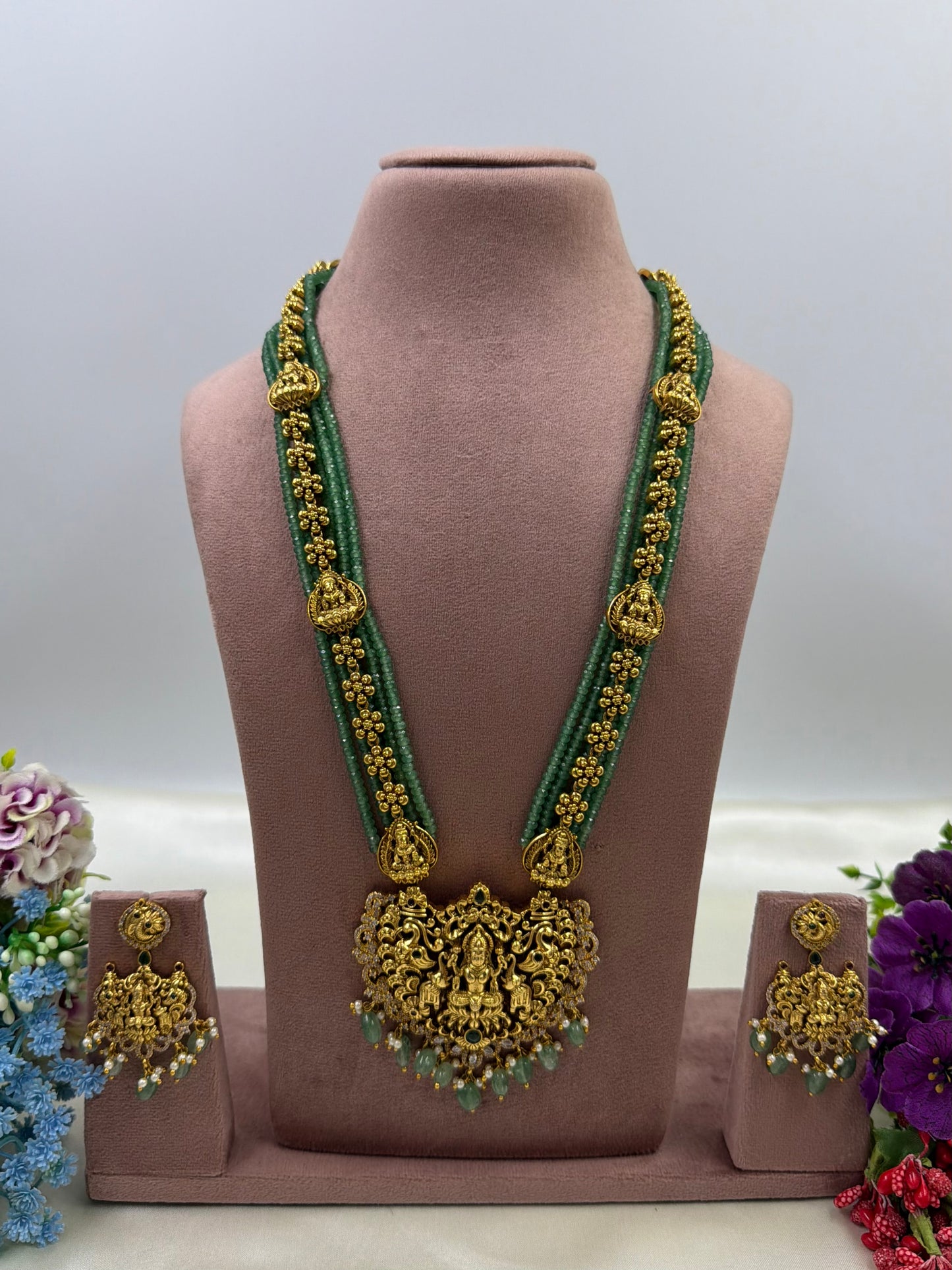Prisha South Indian Long Necklace Set