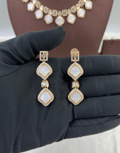 Subtleshine Premium Moissanite Kundan Necklace
