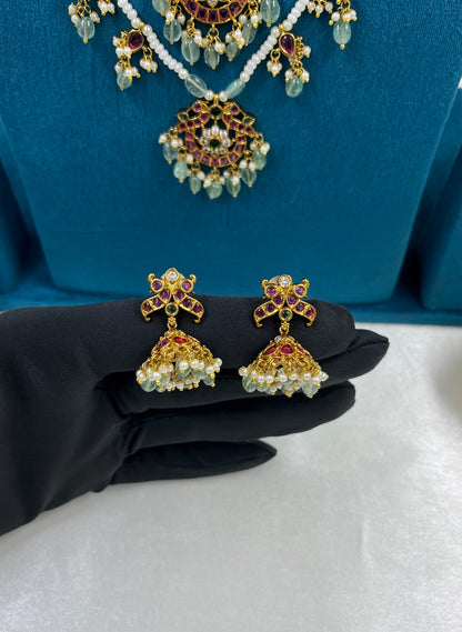 Rubina Tripal Layer Victorian Long Necklace