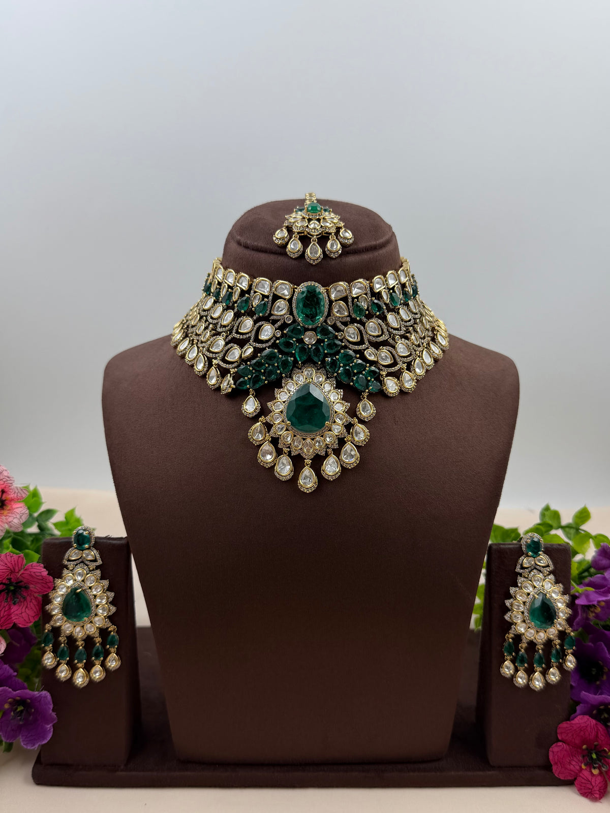 Deepa Premium Victorian Choker Necklace Set