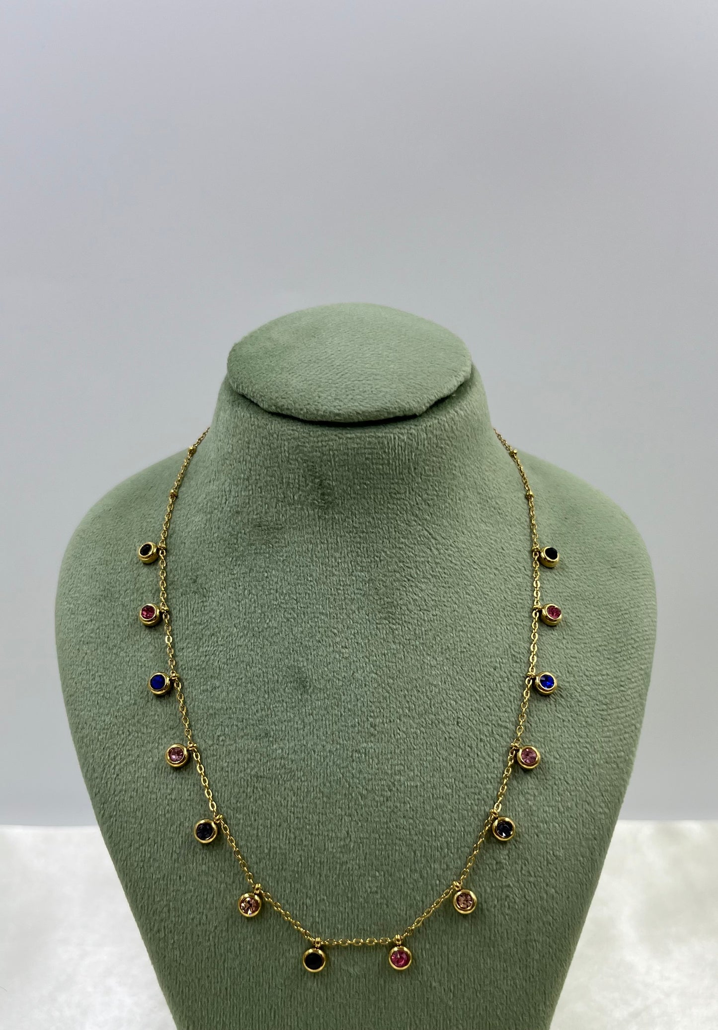 Multi Dot Diamond Necklace