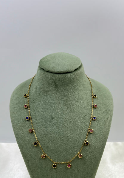 Multi Dot Diamond Necklace