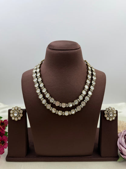 Komal Victorian Double Layer Necklace Set