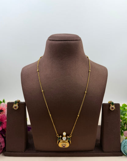 Reema Heritage Semi Long Chain Pendant Set