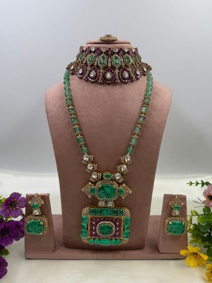 Mallika Royal Jaipuri Kundan Combo Set