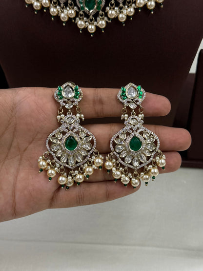 Prapti Premium Moissanite Victorian Choker Set
